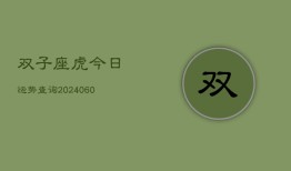 双子座虎今日运势查询(20240603)