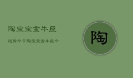 陶宝宝金牛座运势今日，陶宝宝金牛座今日运势详解